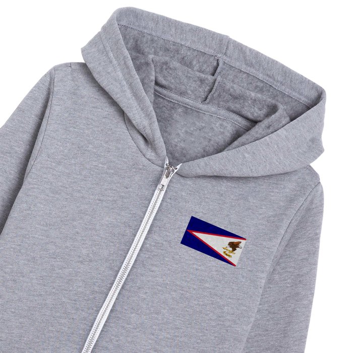 Flag of American Samoa US Territory Kids Zip Hoodie