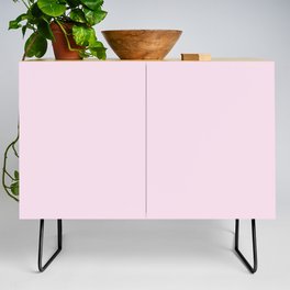 Heather Tint light pastel pink solid color modern abstract pattern  Credenza