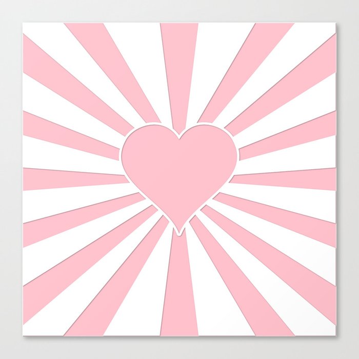 Pink Bubblegum Valentine Love Explosion Canvas Print