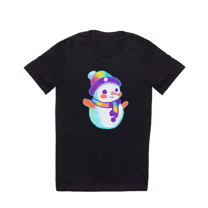 Rainbow Snowman T Shirt