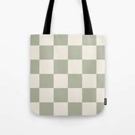 Checkered (Sage Cream) Tote Bag