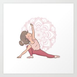 Yoga Girl - Side Lunge Art Print