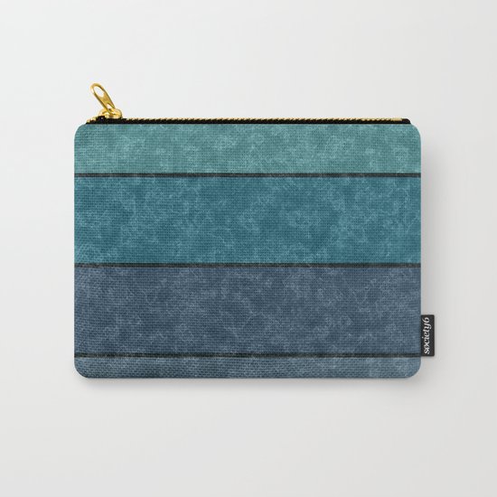 Blue and gray marble striped pattern . Carry-All Pouch