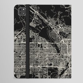 San Bernardino USA - City Map - Black and White Aesthetic iPad Folio Case