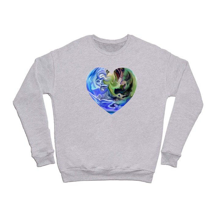 Planet Earth Love Heart Crewneck Sweatshirt