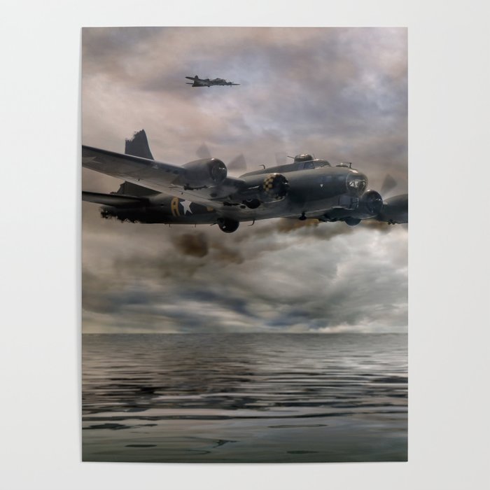 B-17 Flying Fortress - Almost Home Poster