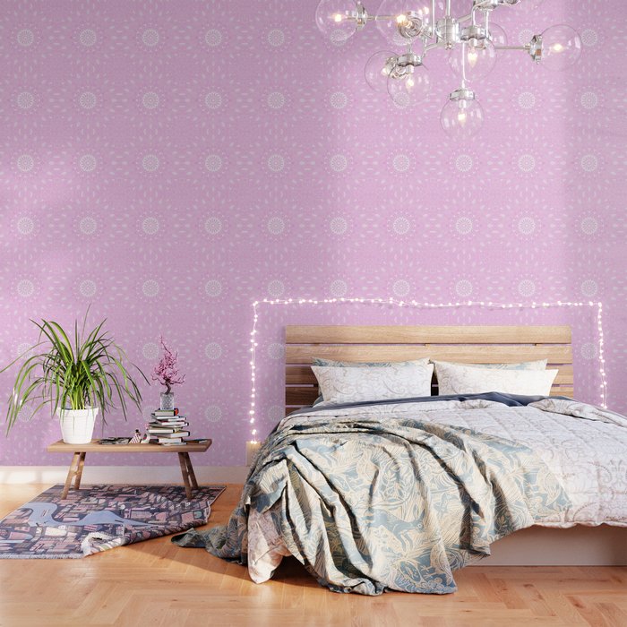 Girly Pink Mandala Wallpaper