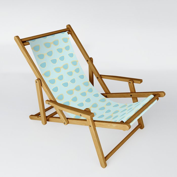 Yellow and blue retro sunglasses Sling Chair