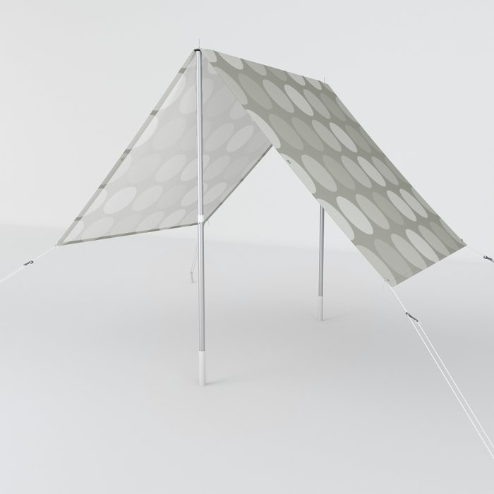 Simple Shapes Pattern. Soft Gray-green. Sun Shade