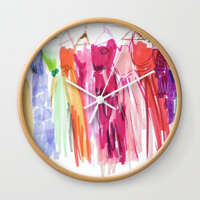 Prom Gowns Wall Clock By Karinlauria Society6
