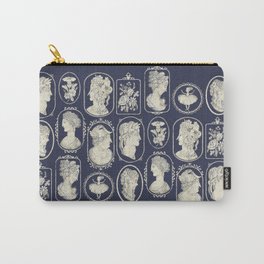Blue Cameos Carry-All Pouch | Illustration, Pattern, Digital 