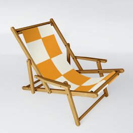 Citrus Check Pattern Sling Chair