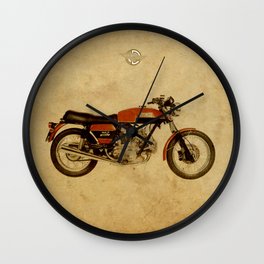 vintage moto ducat orange original gift for motorcycles lovers Wall Clock