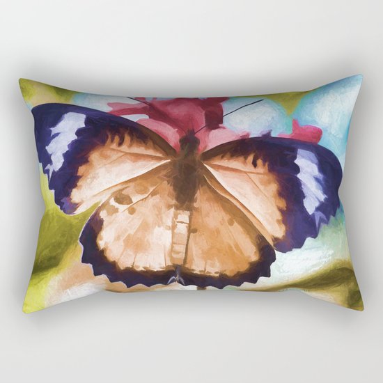 Flying Flower Rectangular Pillow