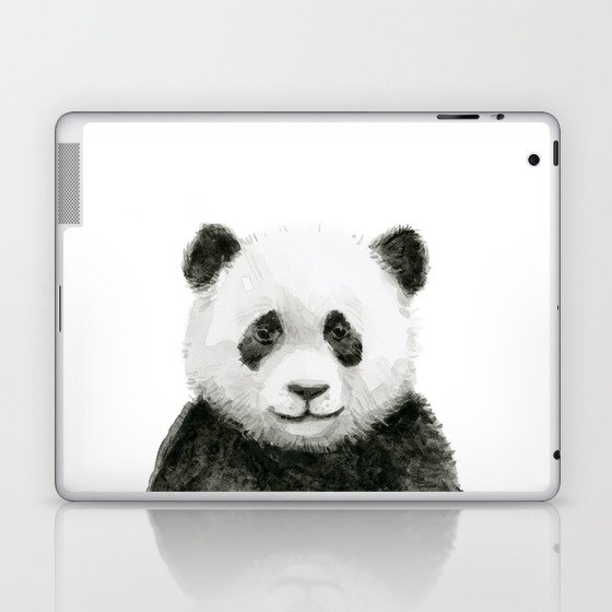 Baby Panda Watercolor Laptop & iPad Skin