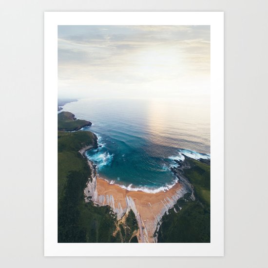 Beach from above Art Print