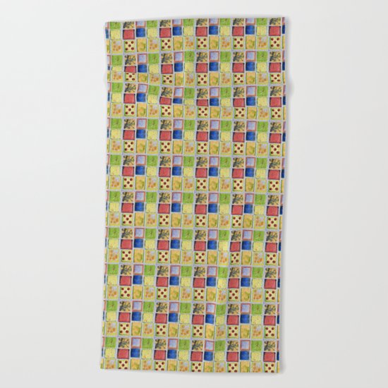 Nine Squares Showing Off Beach Towel