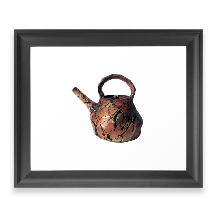 Photograph of Red Stoneware Teapot, Ceramic Art [Rostislav Eismont] Framed Art Print by whipplehill