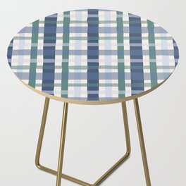 Countryside Blue Plaid Side Table