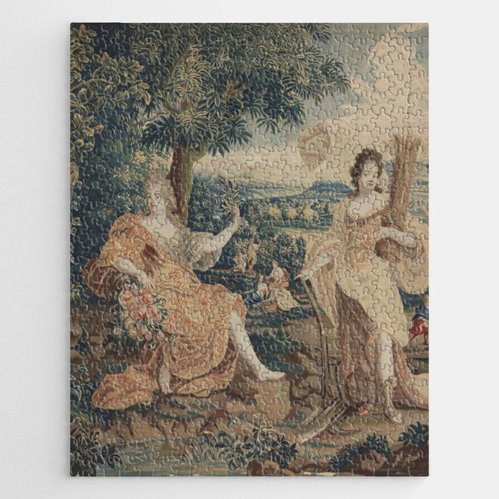 Antique 17th Century 'Summer' Flower Garden Tapestry Jigsaw Puzzle
