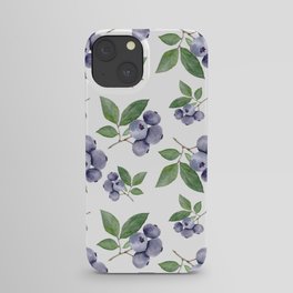 Watercolour blueberry pattern #s1 iPhone Case