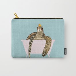 Sea Turtle in Bathtub Carry-All Pouch