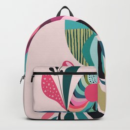 Parakeet with pink background Backpack