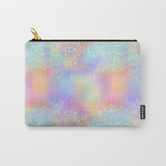 Pretty Holographic Glitter Rainbow Carry-All Pouch