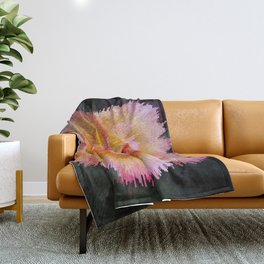 Perfect abstract yellow rose garden blossom Throw Blanket