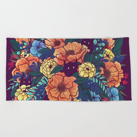 Wild Flowers Beach Towel