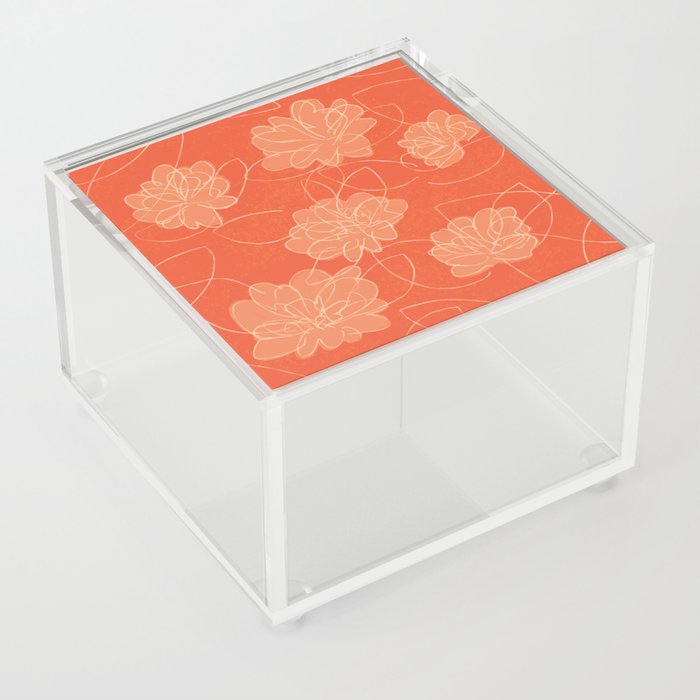 lucky red flowers Acrylic Box