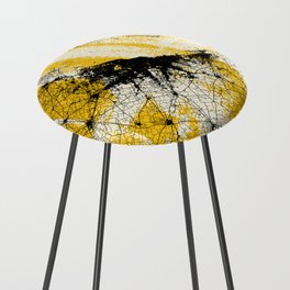 Buenos Aires, Argentina Map Collage, Yellow Counter Stool