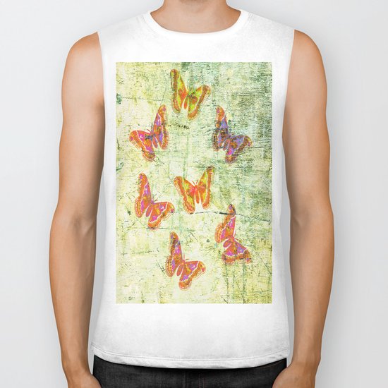 Butterfly Colours Biker Tank
