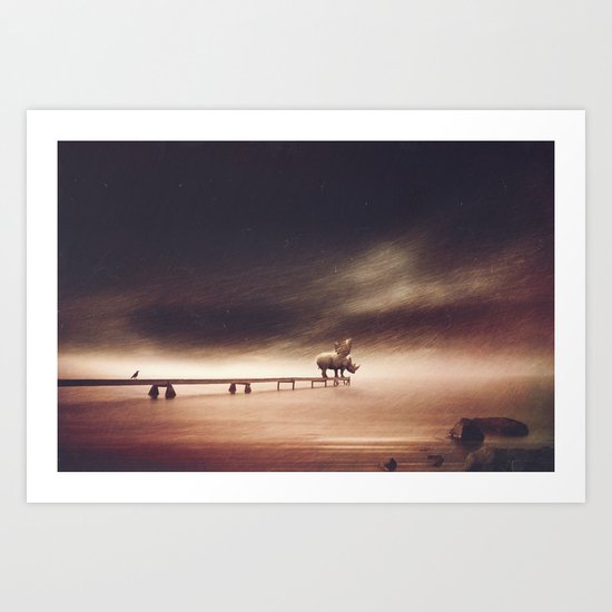 Remember to explore - text version Art Print
