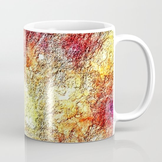 Colorful Warm Sunny Yellow Pink Orange Abstract Mug