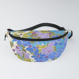 Turquoise and Lavender floral in relief Fanny Pack
