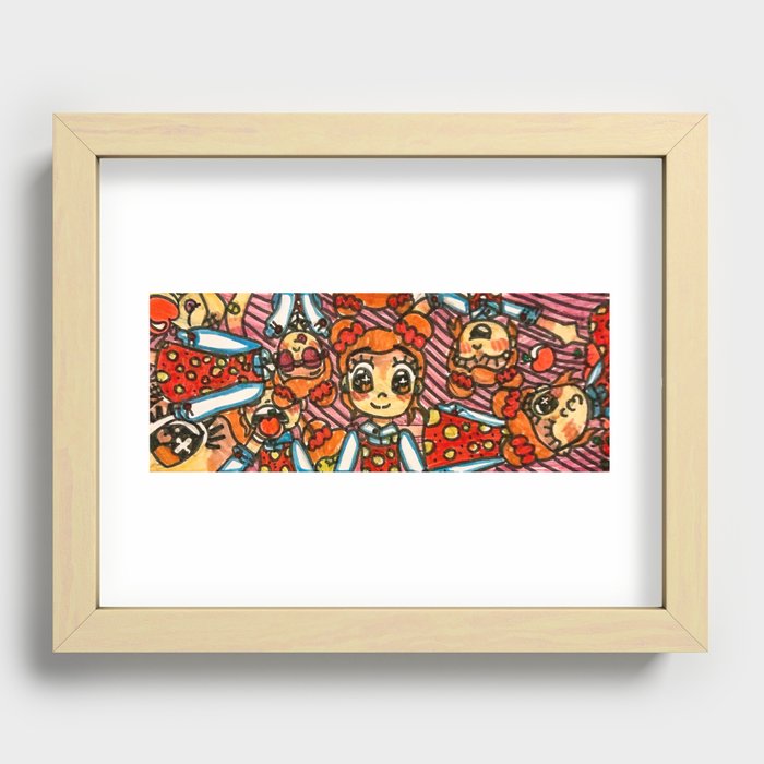 Animé Girlssss Recessed Framed Print