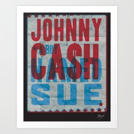 Johnny Cash A Boy Named Sue Art Print
