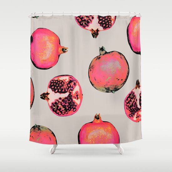 Pomegranate Pattern Shower Curtain