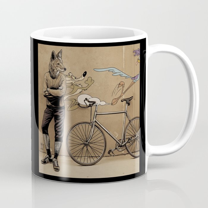 Coyote bicyclist Coffee Mug