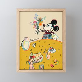 "Breakfast with Mickey Mouse" by Sandra Poliakov Framed Mini Art Print