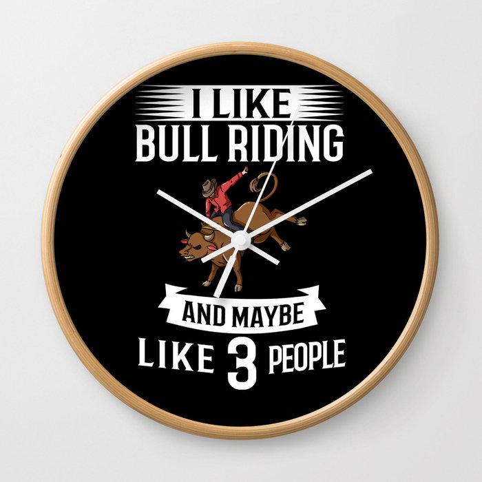 Bull Riding Bucking Bulls Rodeo Mechanical Cowboy Wall Clock