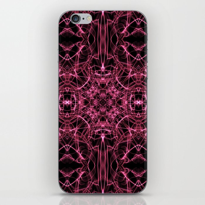 Liquid Light Series 27 ~ Red Abstract Fractal Pattern iPhone Skin