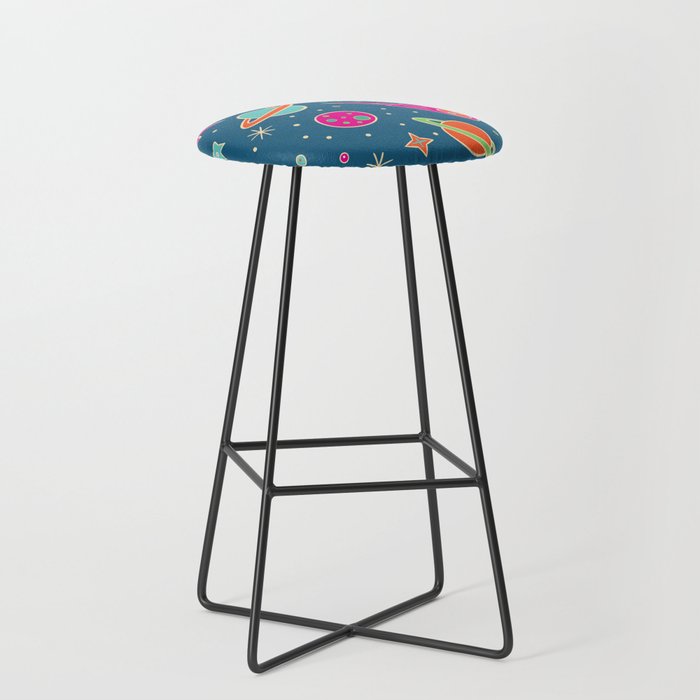 Planet colorful pattern Bar Stool