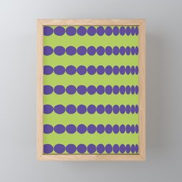 Green Purple - Round Pattern Framed Mini Art Print