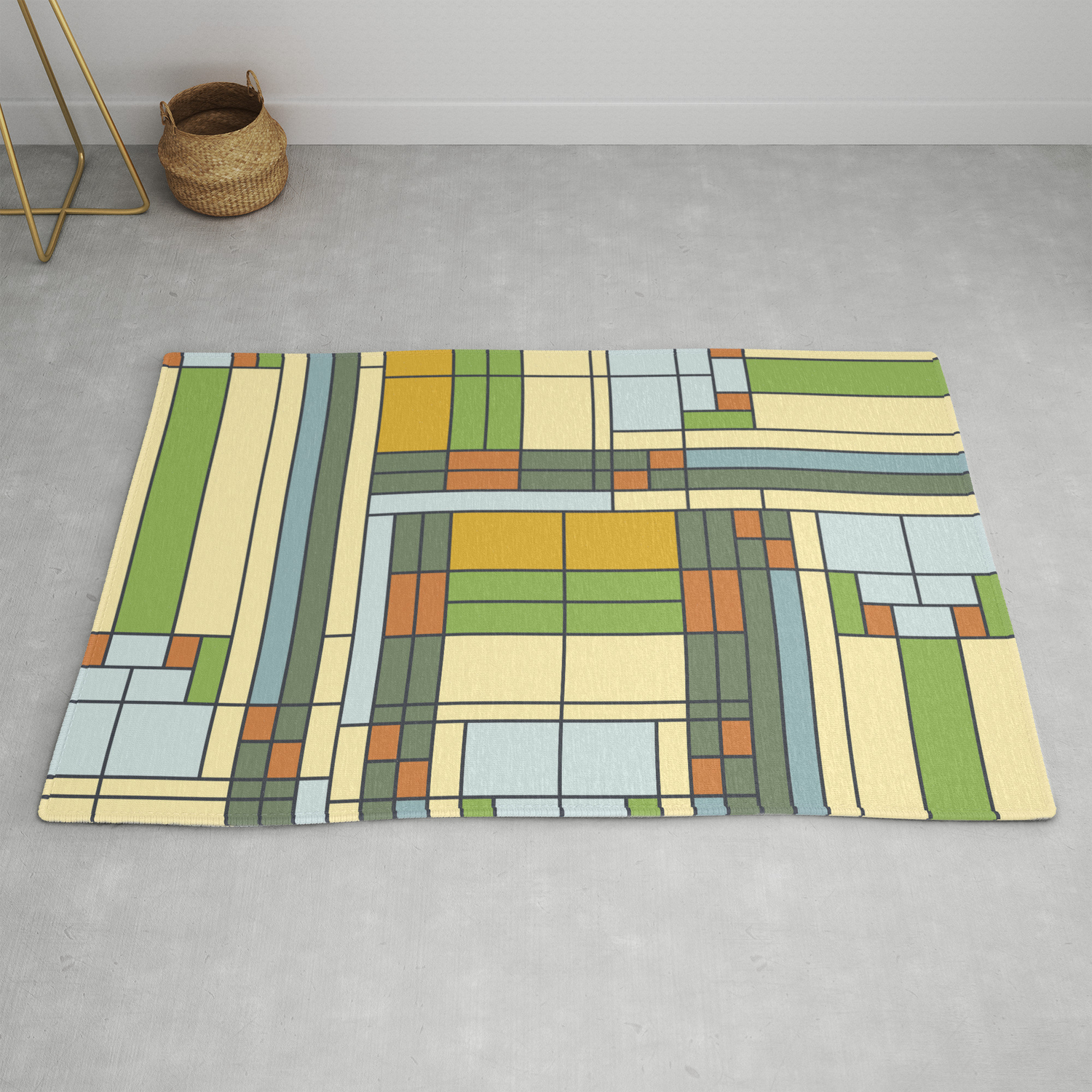 Frank Lloyd Wright Pattern S01 Rug By Etmeusmoi Society6 Frank Lloyd Wright Pattern S01 Rug By