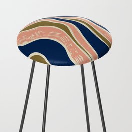Earthy Rivers Cobalt Counter Stool