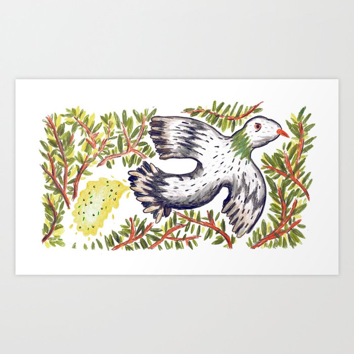 Lola the Pigeon Art Print