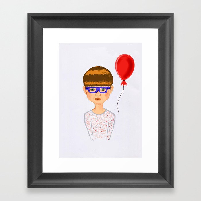 red balloon Framed Art Print