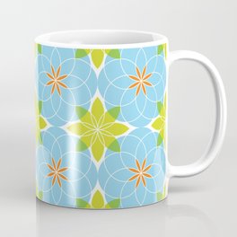 Mid-Century Geometric Floral Coffee Mug
